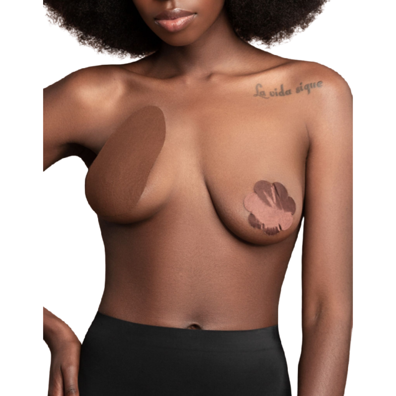 BYE-BRA - CUSCINETTI SOLLEVAMENTO SENO 3 PAIA DI SATIN BEIGE COPPA A/C