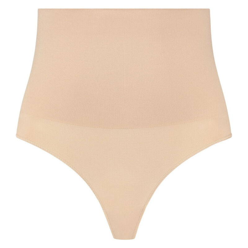 BYE-BRA - SLIP A VITA ALTA SENZA CUCITURE MODELLO PERIZOMA TAGLIA S BEIGE