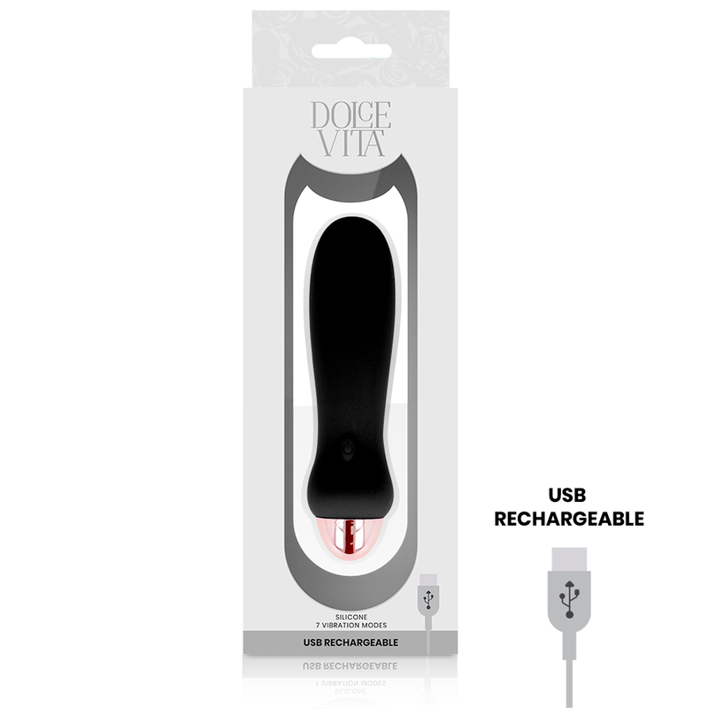 DOLCE VITA - FIVE VIBRATORE RICARICABILE 7 VELOCITÀ NERO