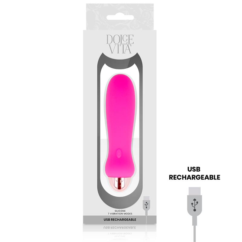 DOLCE VITA - FIVE VIBRATORE RICARICABILE 7 VELOCITÀ ROSA