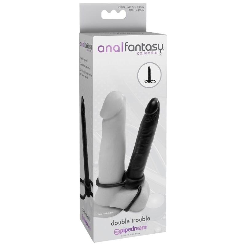 ANAL FANTASY - DOUBLE TROUBLE ANELLO FALLICO PER DOPPIA PENETRAZIONE