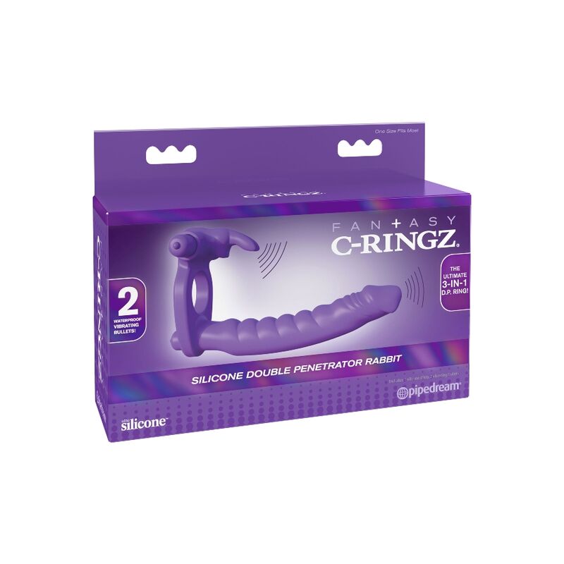 FANTASY C-RINGZ - DOUBLE PENETRATOR ANELLO DOPPIA PENETRAZIONE CON RABBIT E DILDO