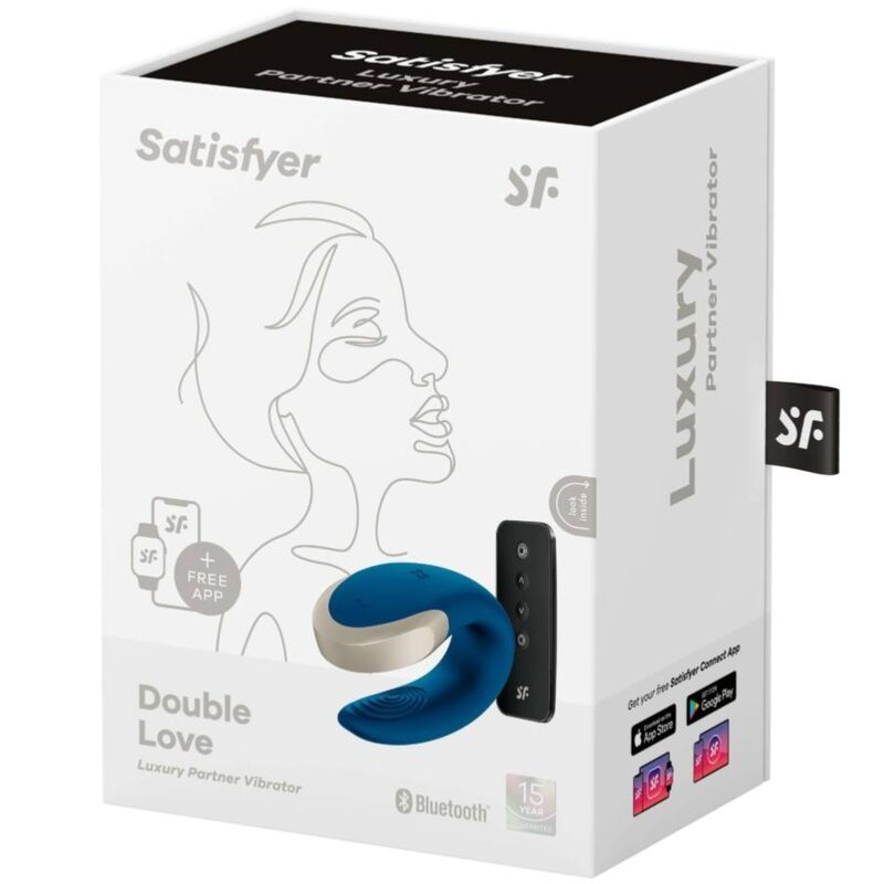 SATISFYER - DOUBLE LOVE LUXURY VIBRATORE DI COPPIA BLU
