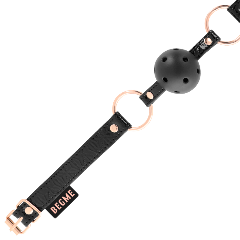 BEGME - BLACK EDITION GAG IN PELLE VEGANA
