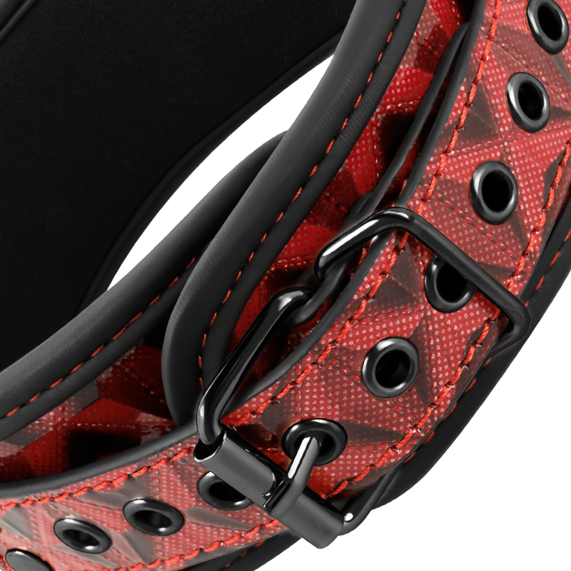 BEGME - RED EDITION- COLLARE IN PELLE VEGANA PREMIUM CON FODERA IN NEOPRENE