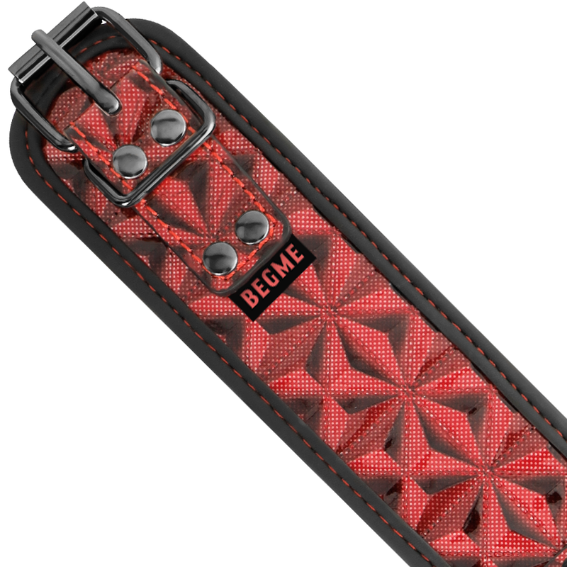 BEGME - RED EDITION- COLLARE IN PELLE VEGANA PREMIUM CON FODERA IN NEOPRENE