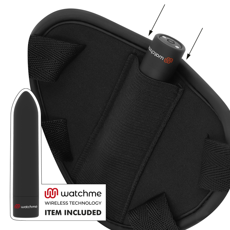 FETISH SUBMISSIVE CYBER STRAP - IMBRACATURA CON DILDO E BULLET CON TELECOMANDO MISURA S COMPATIBILE CON WATCHME