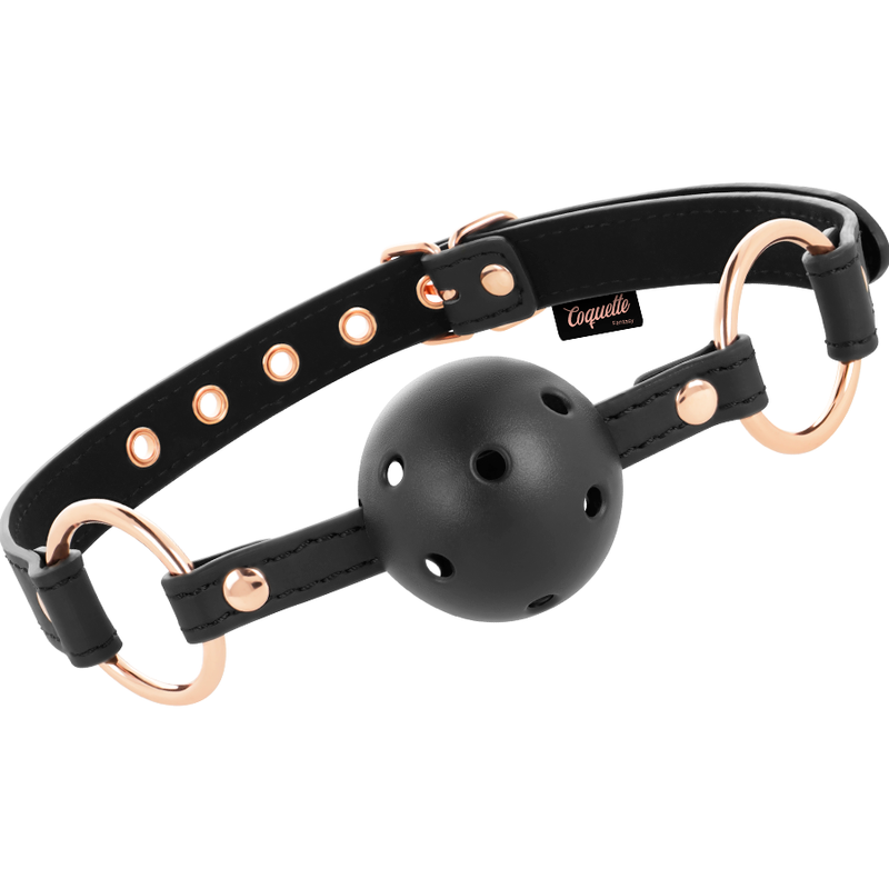 BALL-GAG FORATO REGOLABILE, RESPIRABILE, SICURO PER BDSM