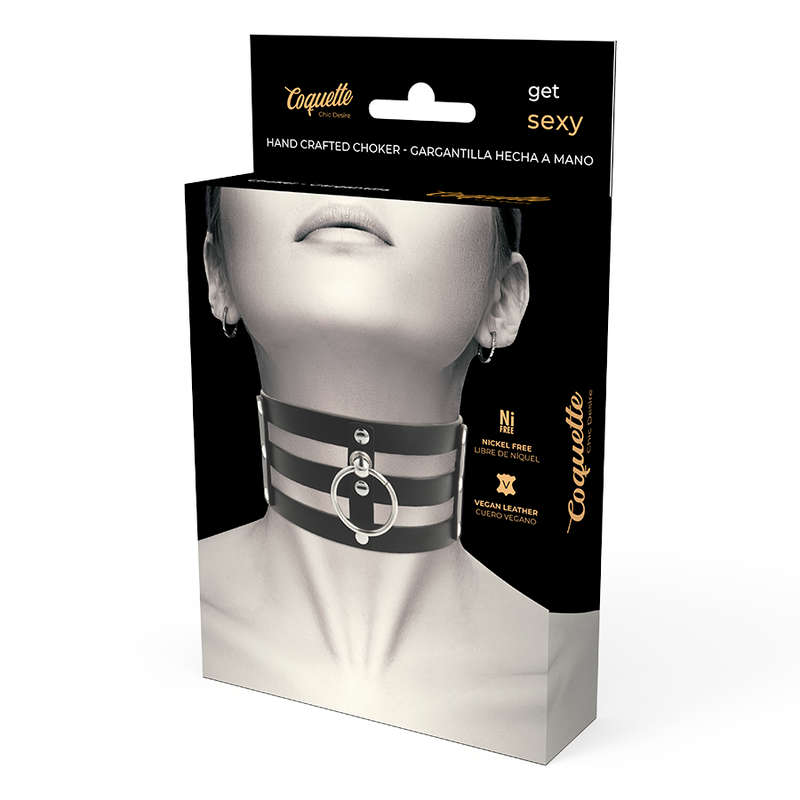 COQUETTE CHIC DESIRE - CHOKER IN PELLE VEGANA STILE FETISH