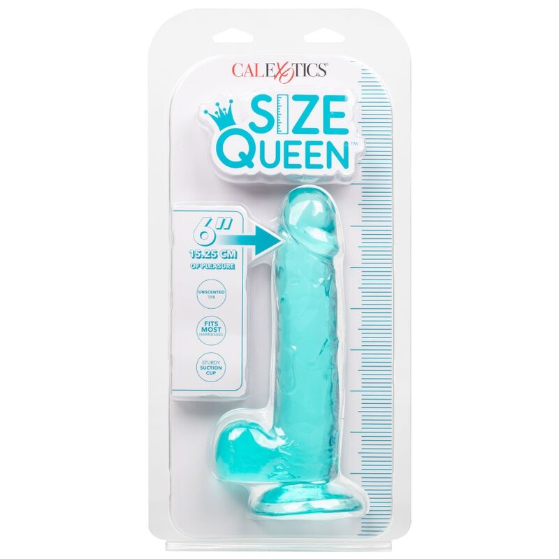 CALEXOTICS - DILDO QUEEN SIZE BLU 15,3 CM