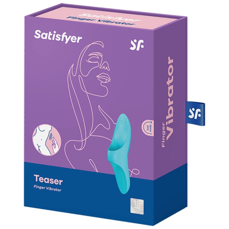 SATISFYER - TEASER DITALE VIBRATORE AZZURRO