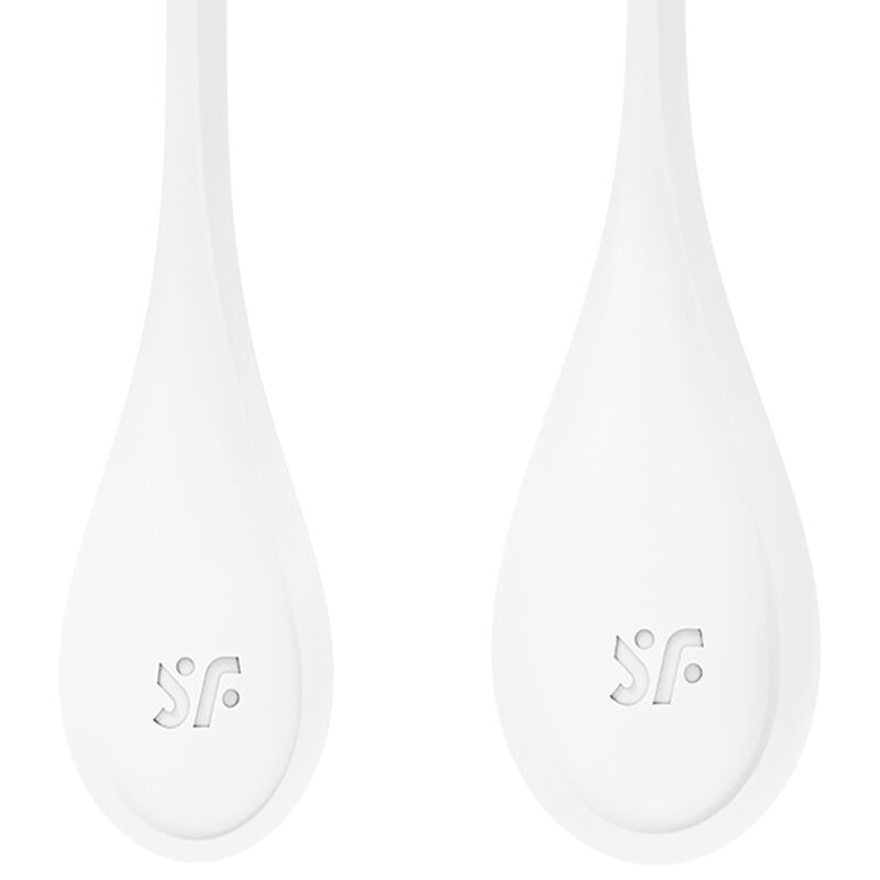 SATISFYER - YONI 1 SET DI PALLINE VAGINALI PER ALLENAMENTO PELVICO BIANCHE