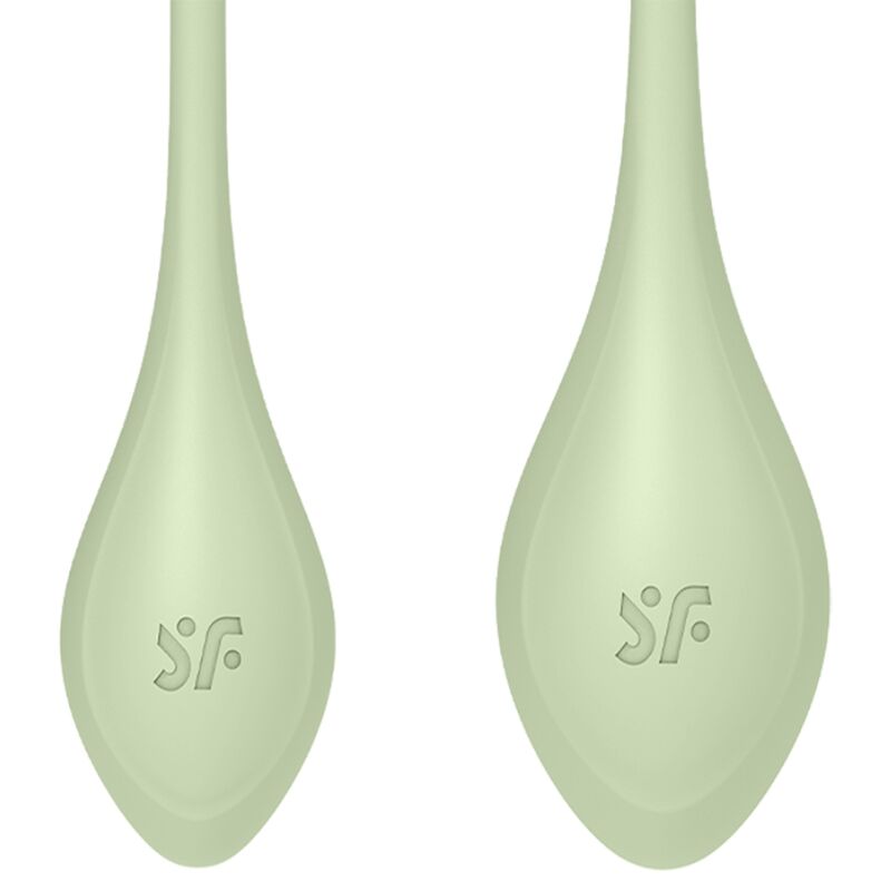SATISFYER - YONI 2 SET DI PALLINE VAGINALI PER ALLENAMENTO PELVICO VERDI