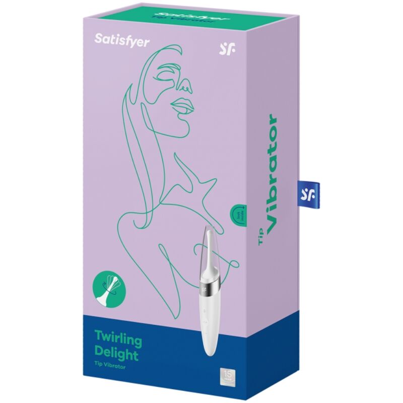 SATISFYER - TWIRLING DELIGHT STIMOLATORE CLITORIDEO CON PUNTA ROTANTE BIANCO