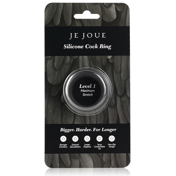 JE JOUE - ANELLO IN SILICONE CON TENSIONE MASSIMA COLORE NERO