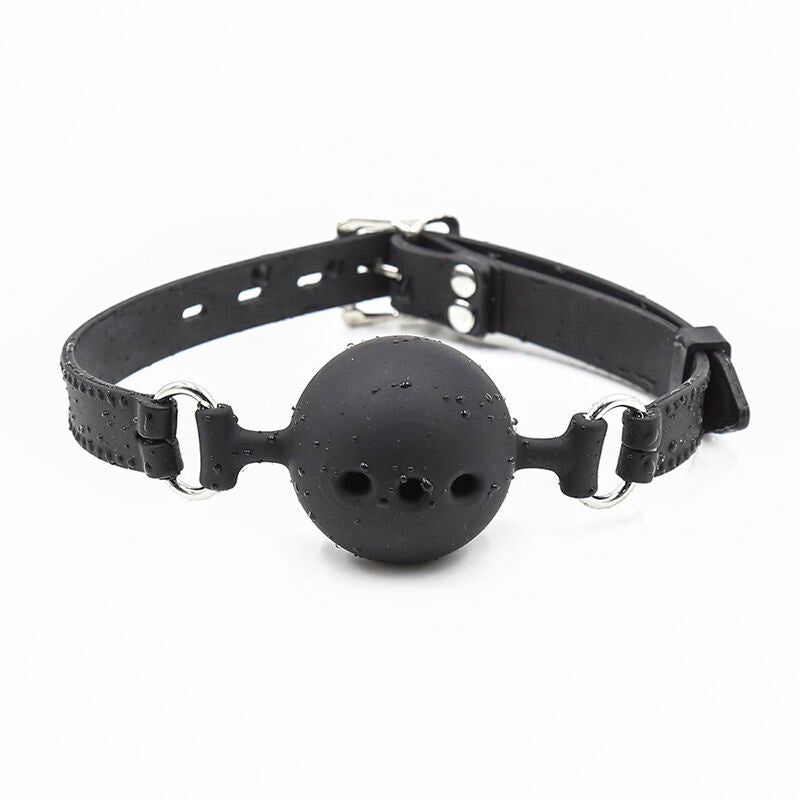 OHMAMA FETISH - BALL GAG IN SILICONE FORATO TAGLIA L