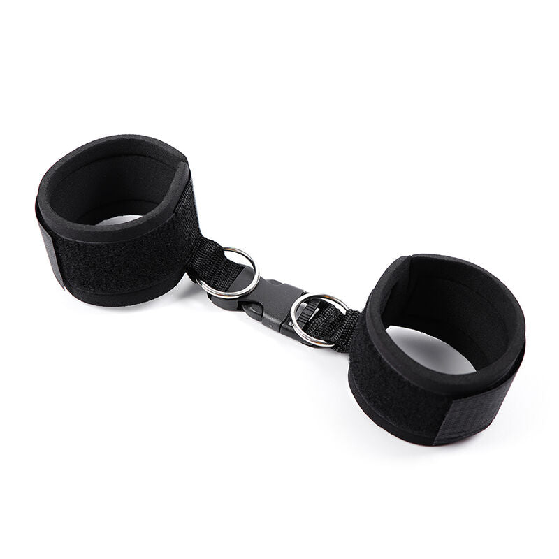 OHMAMA FETISH - CINTURINI PER POLSI CON CHIUSURA A STRAPPO IN NEOPRENE