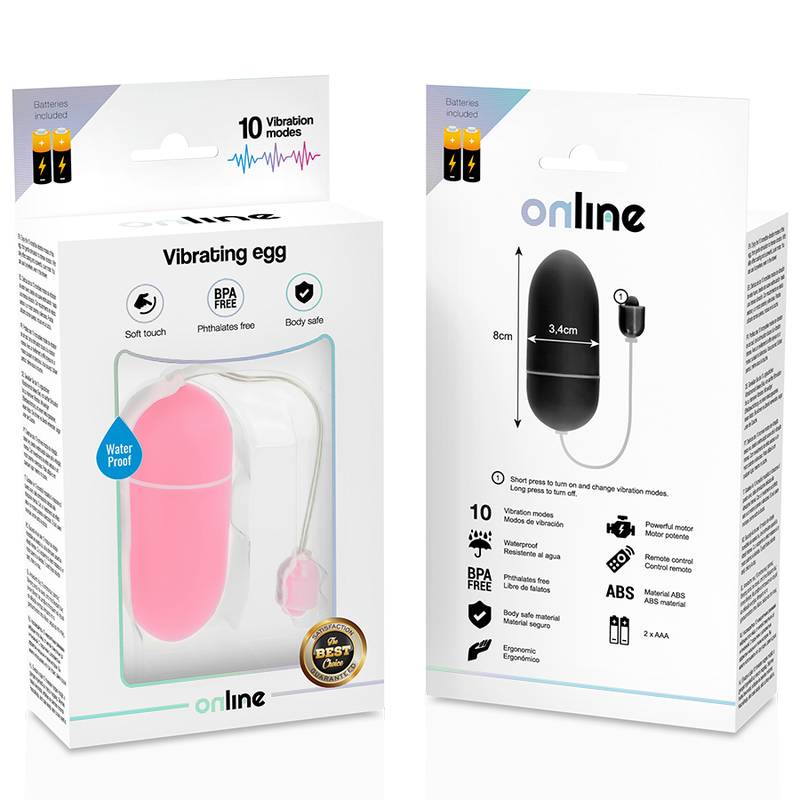 ONLINE - OVETTO VIBRANTE IMPERMEABILE ROSA