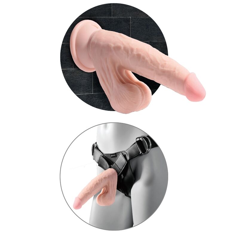 KING COCK - PLUS 3D DILDO CON TESTICOLI OSCILLANTI 12,7 CM