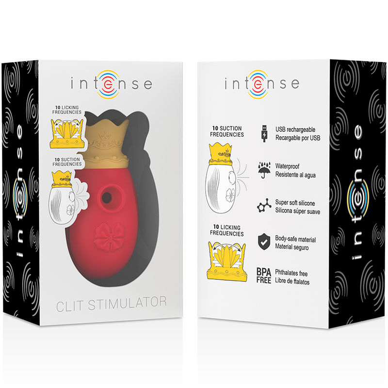 STIMOLATORE CLITORIDEO, 10 MODALITÀ ASPIRAZIONE E STIMOLAZIONE CON LINGUA, IMPERMEABILE