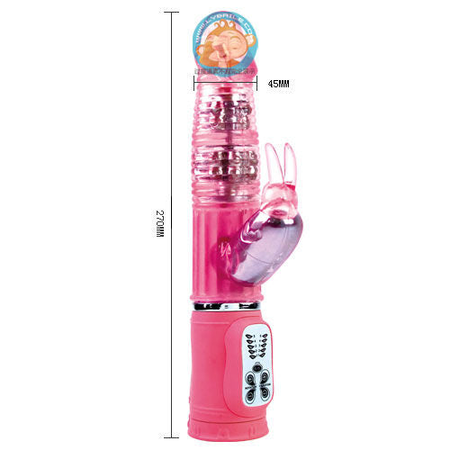 BAILE - PASSION ROCK BUNNY VIBRATORE ROTATORE CON RABBIT 27 CM 10 FUZIONI