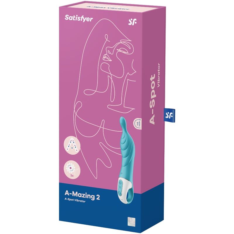 SATISFYER - AMAZING 2 ASPOT VIBRATORE TURCHESE