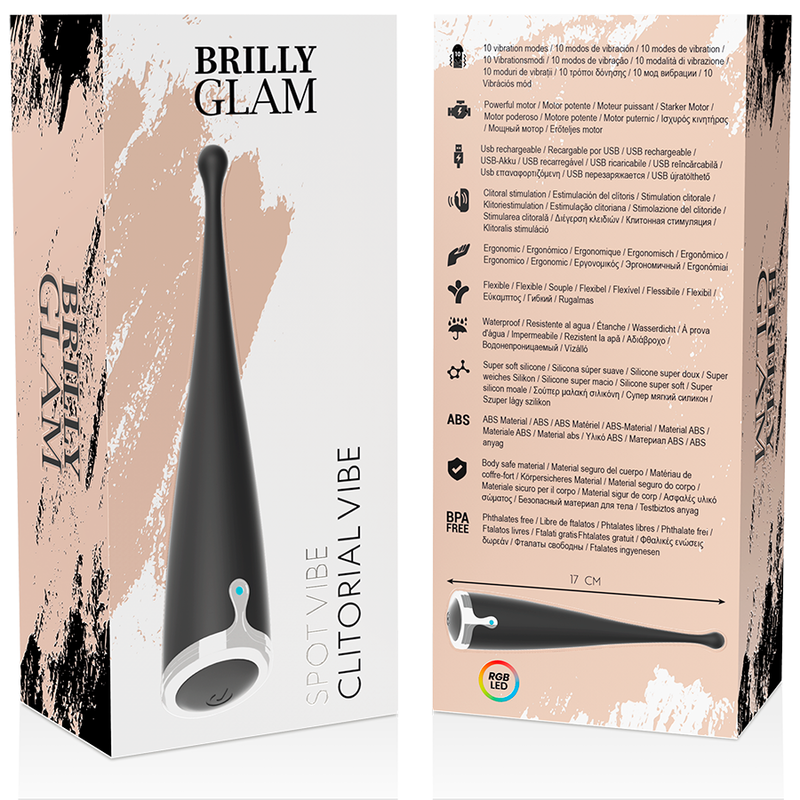 BRILLY GLAM - SPOT VIBE MASSAGGIATORE CLITORIDE NERO