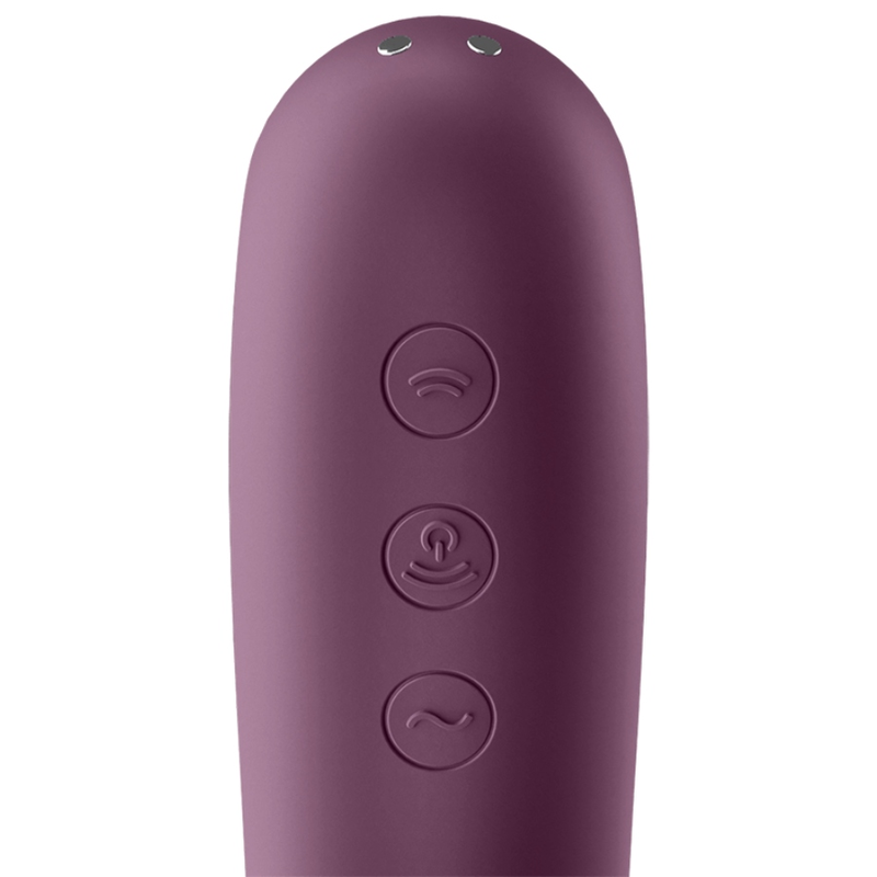 SATISFYER - DUAL KISS AIR PULSE VIBRATORE SUCCHIA CLITORIDE ROSSO
