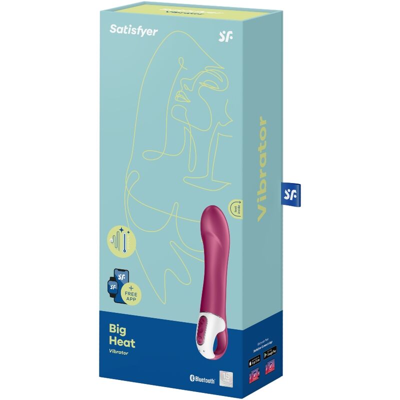 SATISFYER - BIG HEAT VIBRATORE PUNTO G RISCALDANTE CON APP