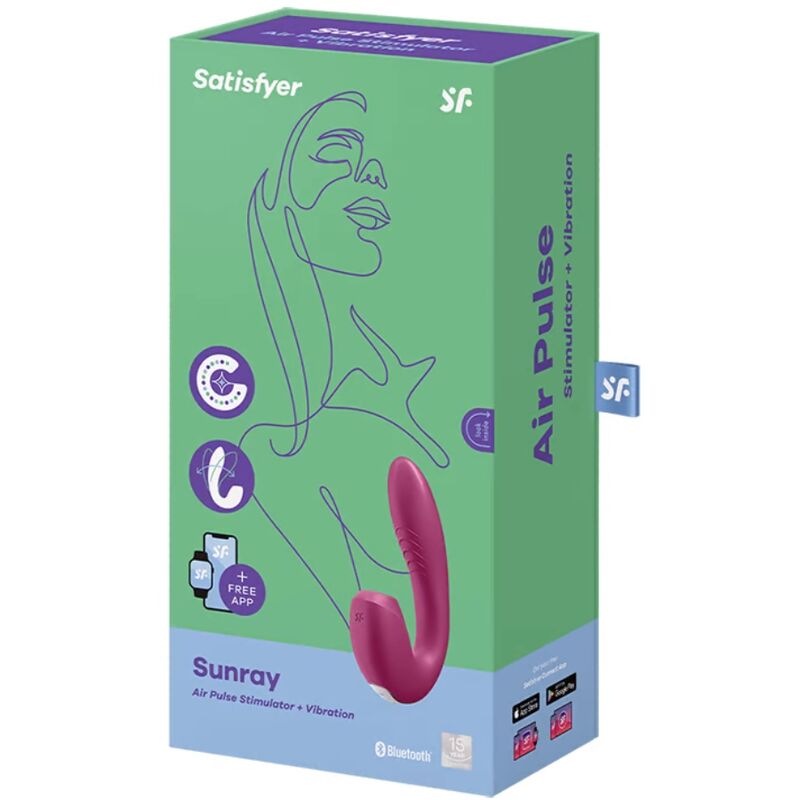 SATISFYER - SUNRAY STIMOLATORE E VIBRATORE CON APP ROSSO