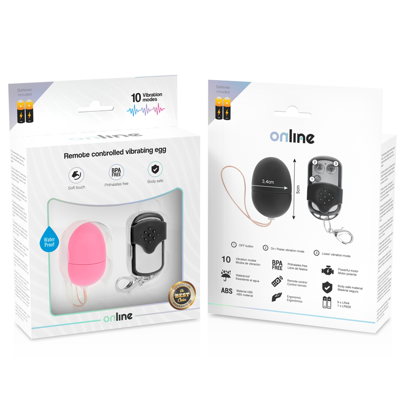 ONLINE - OVETTO VIBRANTE CON TELECOMANDO ROSA