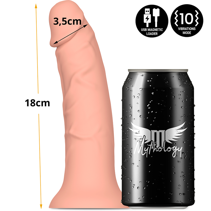 MYTHOLOGY - ASHER ORIGINAL DILDO VIBRANTE MISURA S COMPATIBILE CON LA TECNOLOGIA WIRELESS WATCHME