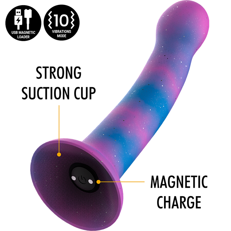 MYTHOLOGY - DION GALACTIC DILDO VIBRANTE MISURA S COMPATIBILE CON TECNOLOGIA WIRELESS WATCHME