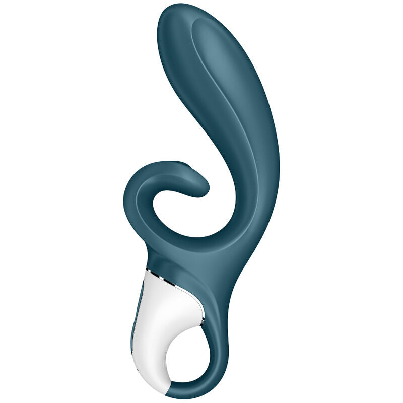 SATISFYER - HUG ME VIBRATORE CON RABBIT E APP AZZURRO