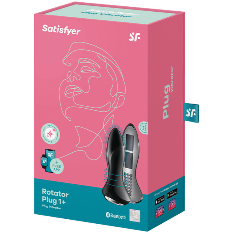 SATISFYER - PLUG 1+ ROTATORE E VIBRATORE CON APP ROSSO