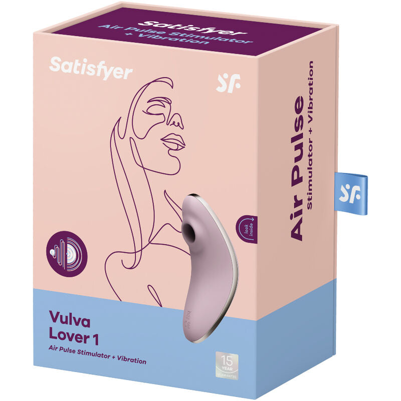 SATISFYER - VULVA LOVER 1 VIBRATORE SUCCHIA CLITORIDE AZZURRO