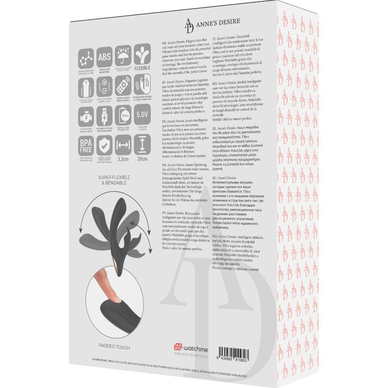ANNE'S DESIRE - VIBRATORE RABBIT CON TECNOLOGIA WATCHME NERO/ORO