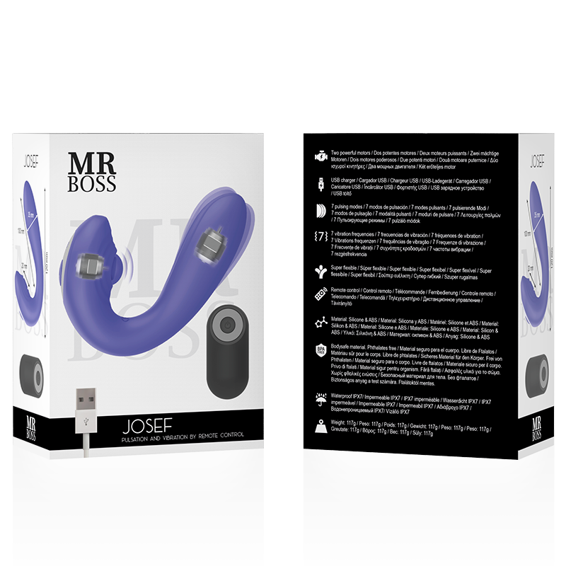 MR BOSS - JOSEF VIBRATORE DI COPPIA CON PULSAZIONE E VIBRAZIONE