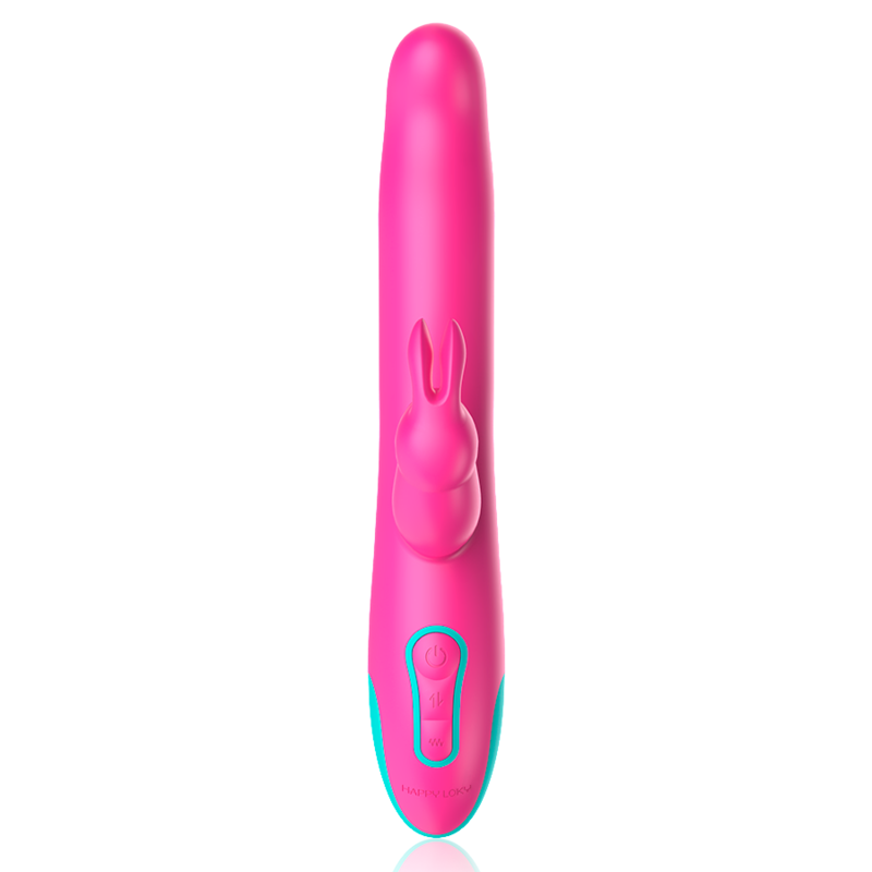 HAPPY LOKY - PLUTO VIBRATORE E ROTATORE RABBIT COMPATIBILE CON LA TECNOLOGIA WIRELESS WATCHME