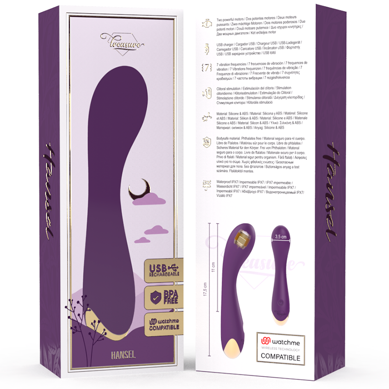 TREASURE -HANSEL VIBRATORE G-SPOT COMPATIBILE CON TECNOLOGIA WIRELESS WATCHME