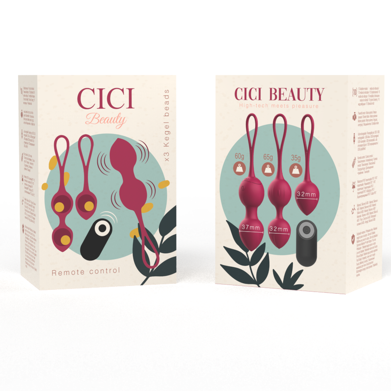CICI BEAUTY - 3 PALLINE DI KEGEL VIBRANTI IN SILICONE PREMIUM CON TELECOMANDO