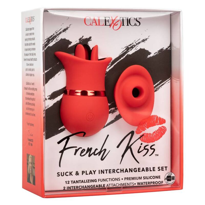CALEXOTICS - FRENCH KISS MASSAGGIATORE 12 FUNZIONI ASPIRAZIONE E VIBRAZIONE
