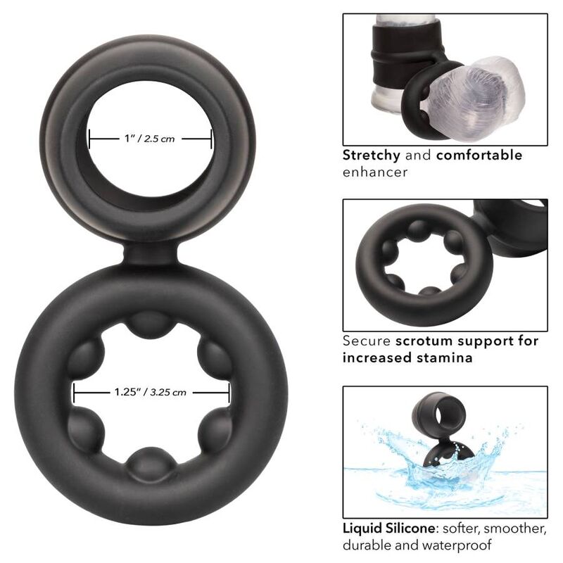 CALEXOTICS - ALPHA DUAL MAGNUM ANELLO PENE NERO