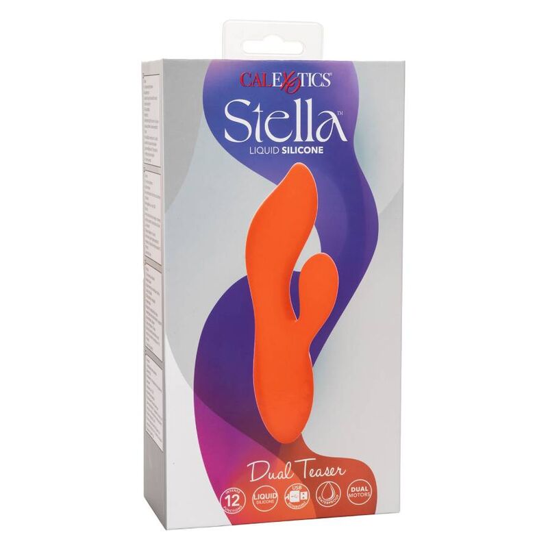 CALEXOTICS - STELLA DUAL TEASER VIBRATORE ARANCIONE