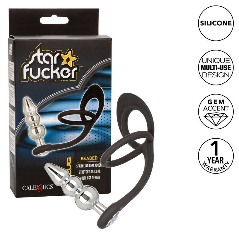 CALEXOTICS - STAR FUCKER BEADED PLUG ANELLO PENE CON PLUG