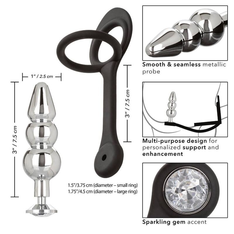 CALEXOTICS - STAR FUCKER BEADED PLUG ANELLO PENE CON PLUG