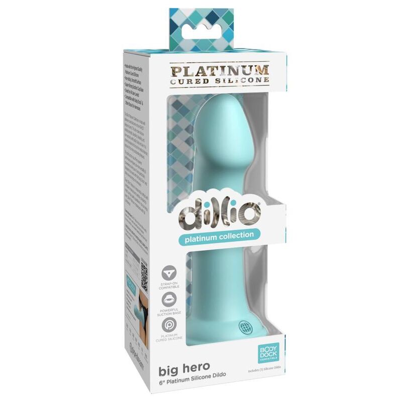DILLIO - BIG HERO DILDO 15,24 CM VERDE
