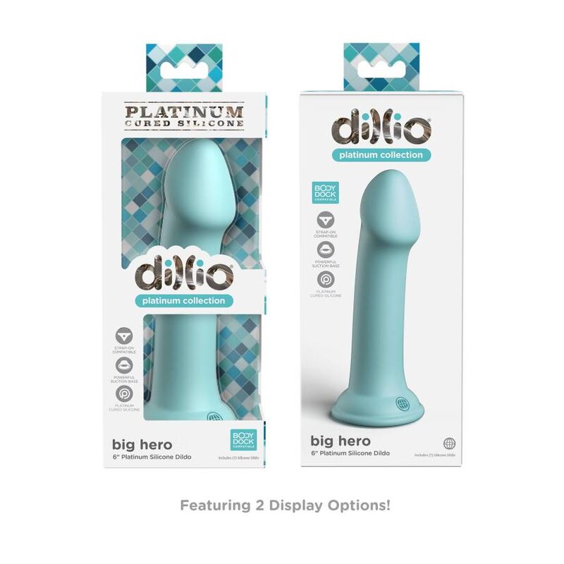 DILLIO - BIG HERO DILDO 15,24 CM VERDE