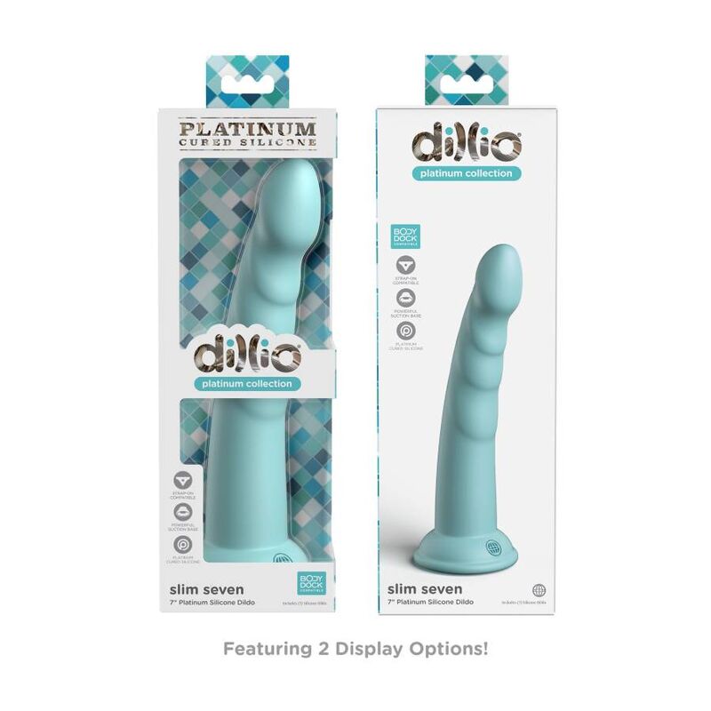 DILLIO - SLIM SEVEN DILDO 17,78 CM VERDE