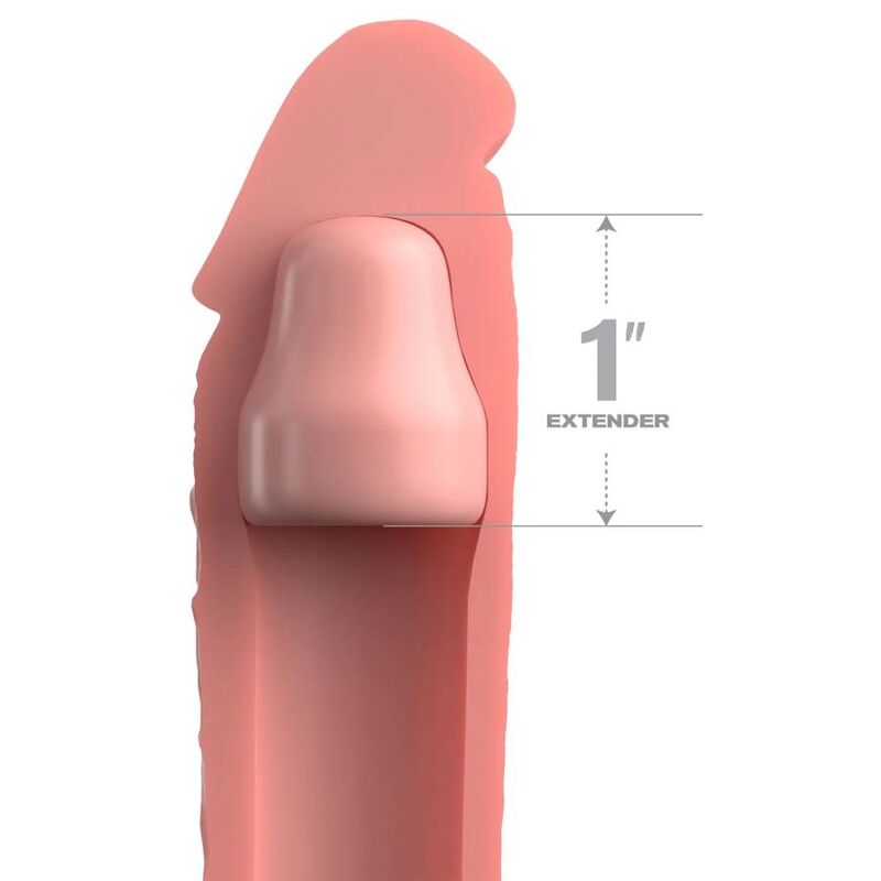 FANTASY X TENSIONS - PIPEDREAMS GUAINA 17,78 CM + 2,54 CM PROLUNGA REMOVIBILE NUDE